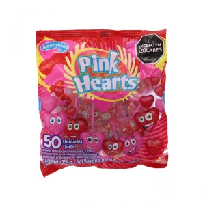 Chupeta Corazón Pink Hearts x 50 Und