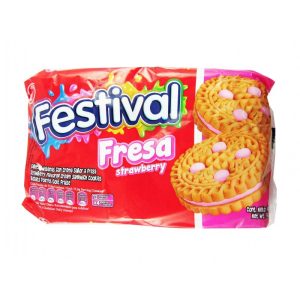 Galleta Festival Fresa 4 Galletas x 12 Und